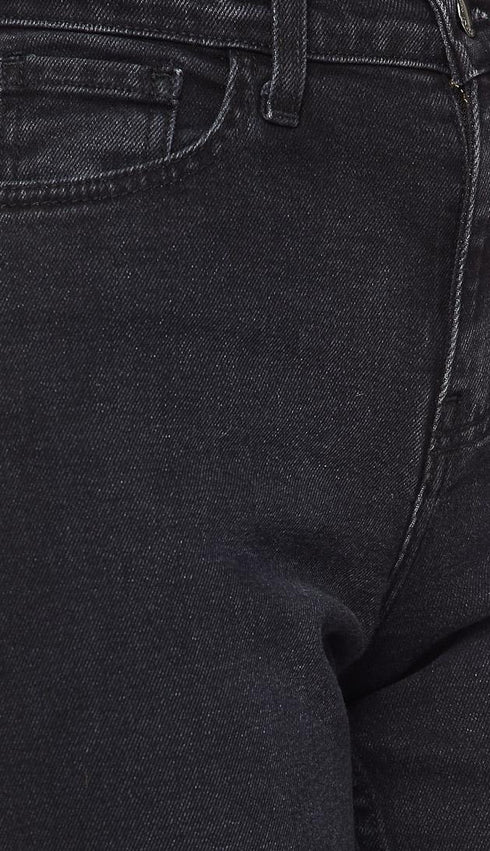 Black High Waisted Denim Mom Jeans - SohoGirl.com